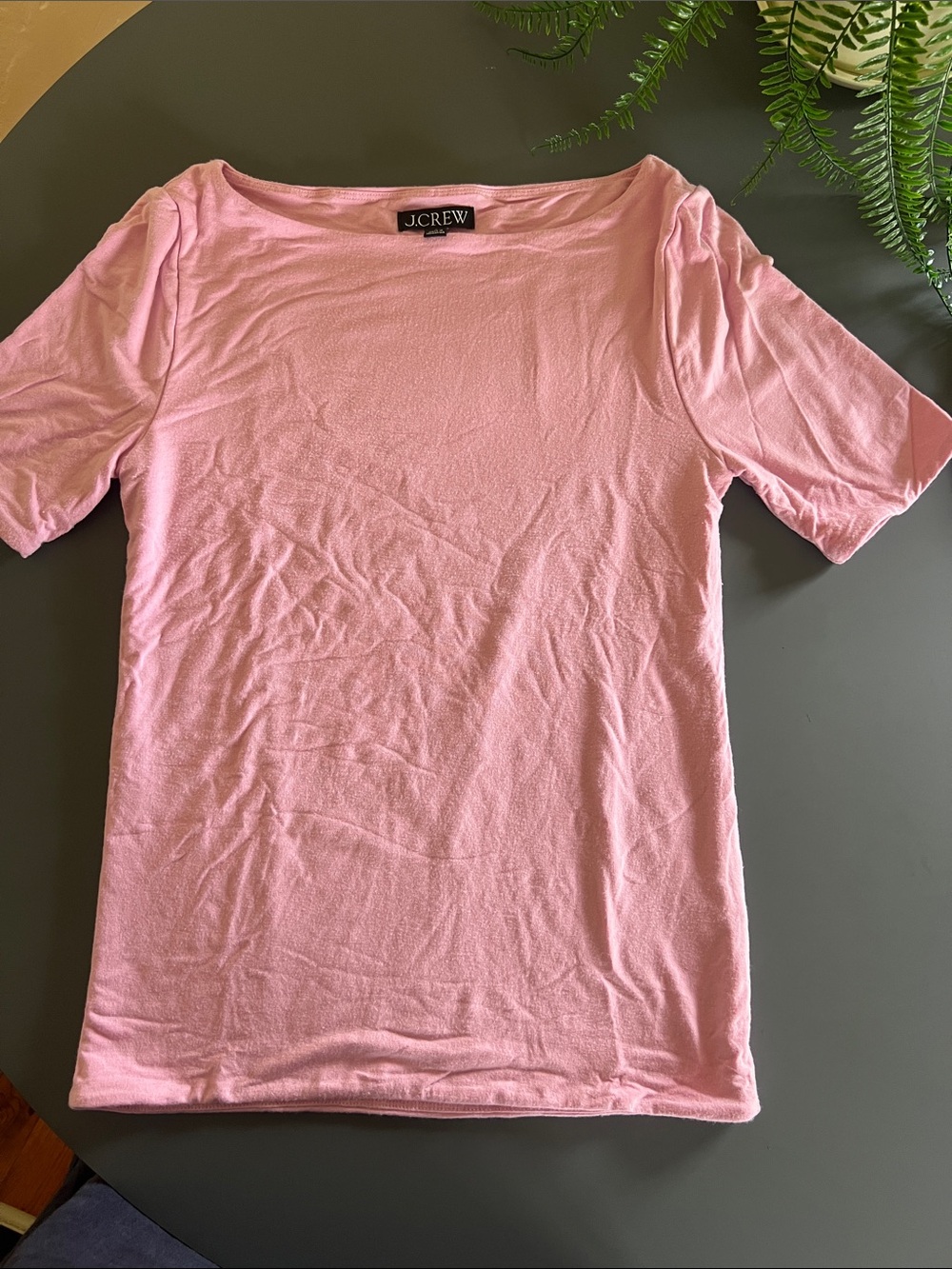 J. Crew Light Pink Short Sleeve Scoop Neck Tee